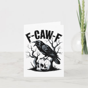 Cartão Corvo Negro, Pássaro Negro Engraçado-F
