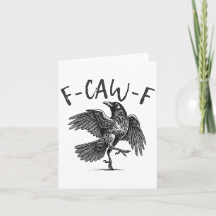 Cartão Corvo Negro, Pássaro Negro Engraçado-F