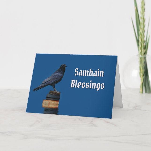 Cartão Corvo ou Crow e Livros Samhain (Frente)