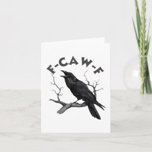 Cartão Corvo preto F-caw-f Trocadilho Pássaro engraçado G