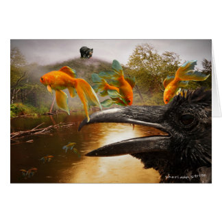 Cartão Corvo & urso