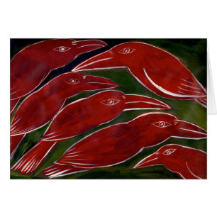 Cartão Corvos iridescentes