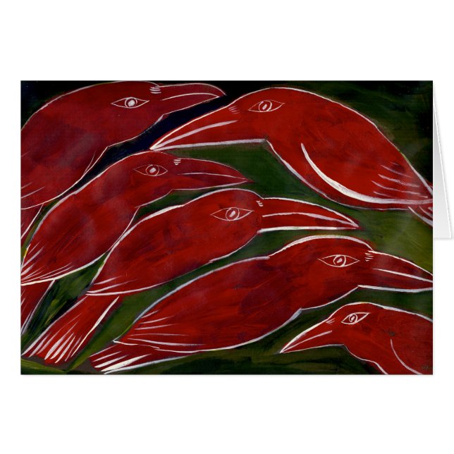 Cartão Corvos iridescentes (Frente Horizontal)