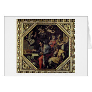 Cartão Cosimo mim de Medici (1519-74) que planeia os