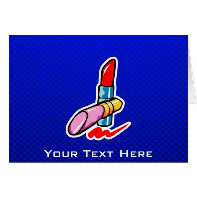 Cartão Cosméticos; Azul (Frente Horizontal)