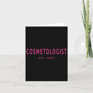 Cartão Cosmetólogo Est. 2025 Graduação C da Beauty School