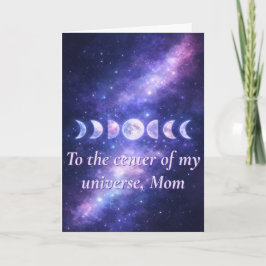Cartão Cosmic Moon Phases Mother’s Day Card