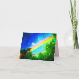 CARTÃO COSMIC RAINBOW VERDE GREETING CARD