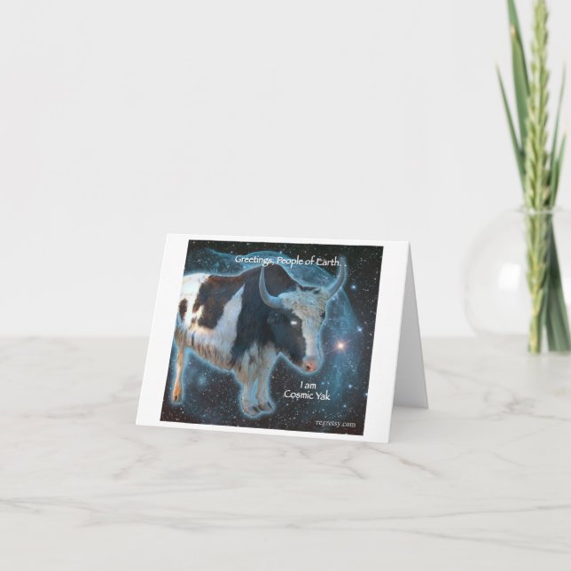 Cartão Cosmic Yak (Frente)