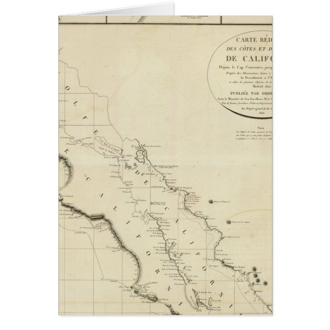 Cartão Costa da Califórnia (Frente)