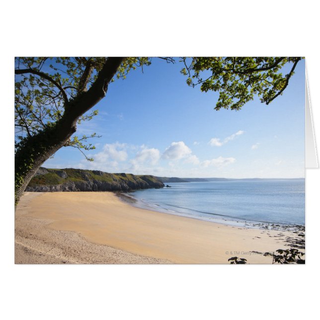 Cartão Costa de Barafundle Bay Pembroke Pembrokeshire (Frente Horizontal)
