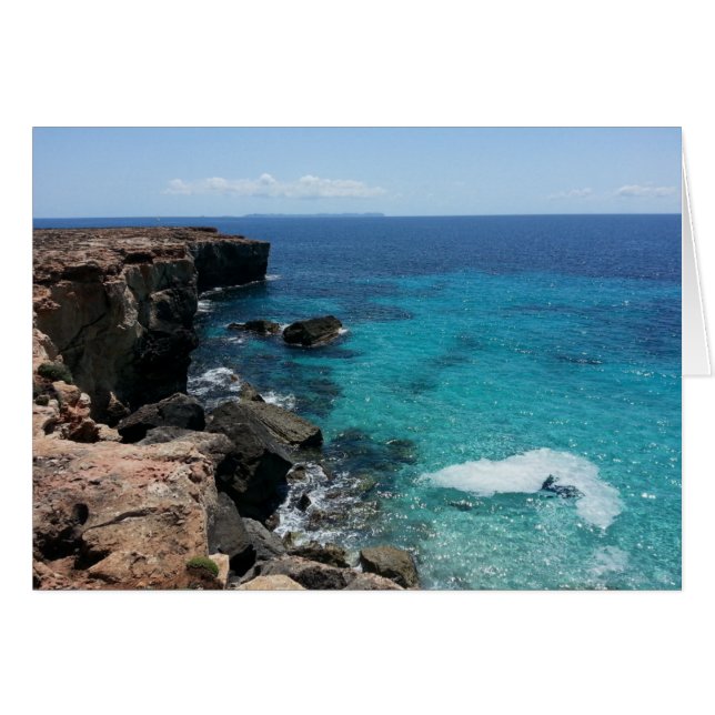 Cartão Costa de Maiorca, Ilhas Baleares, Espanha (Frente horizontal)