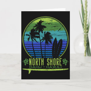 Cartão Costa Norte de Oahu - Havaí Lembrança Estilo de Su