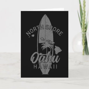Cartão Costa Norte de Oahu Havaí Prancha de Surf Surfista