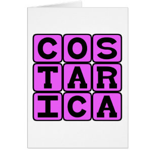 Cartão Costa Rica, País da América Central