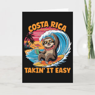 Cartão Costa Rican Vida Surfer Take It Easy Costa Rica Pr