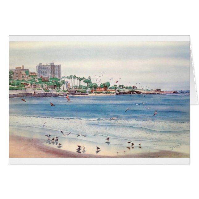 CARTÃO COSTAS DE LA JOLLA, LA JOLLA, CALIFÓRNIA (Frente Horizontal)