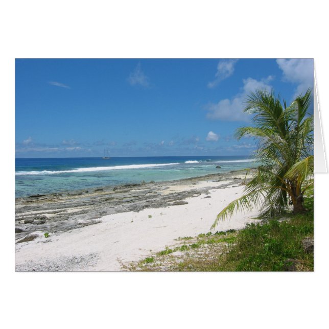 Cartão Costeira de Huahine (Frente Horizontal)