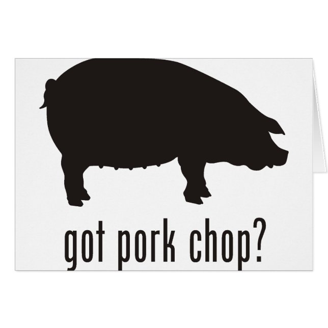 Cartão Costeleta de carne de porco (Frente Horizontal)