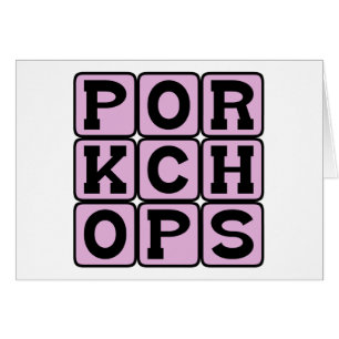 Cartão Costeletas de Porco, Carne de Porco