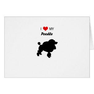 Cartão Costume Amo meu Cachorro de Poodle