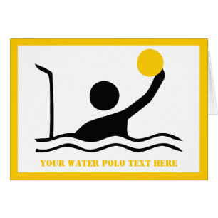 Cartão Costume da silhueta do preto do jogador do pólo