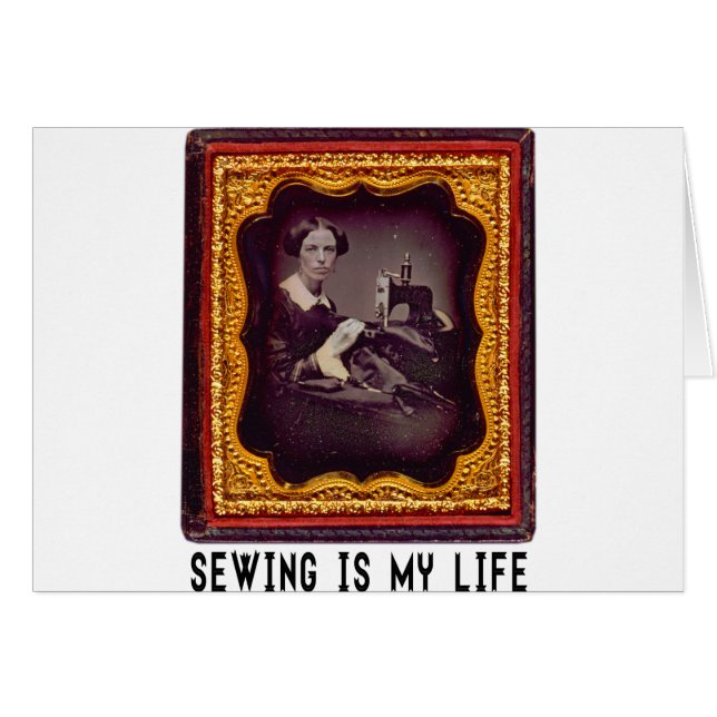 Cartão Costura É Minha Vida (Frente Horizontal)