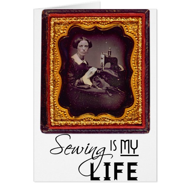 Cartão Costura É Minha Vida (Frente)