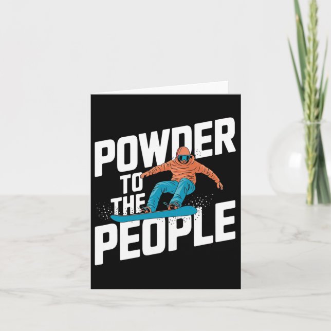 Cartão Cota Snowboard - Pó Para As Pessoas (Frente)