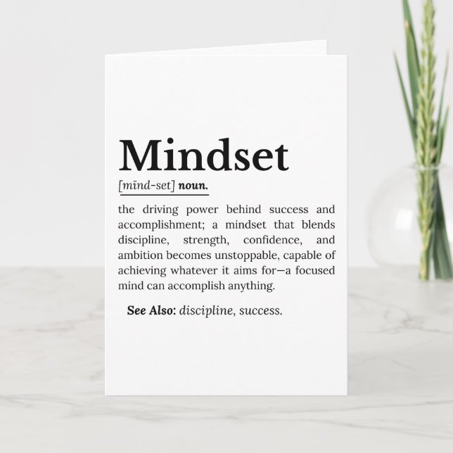 Cartão Cotação Definição Mindset (Frente)