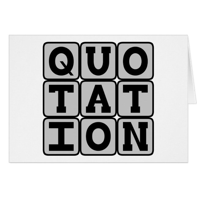 Cartão Cotação, Palavras Famosas (Frente Horizontal)