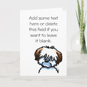 Cartão Coton de Tulear Falando Saudação Personalizada