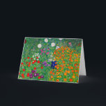 Cartão Cottage Garden Gustav Klimt<br><div class="desc">Cottage Garden Gustav Klimt</div>