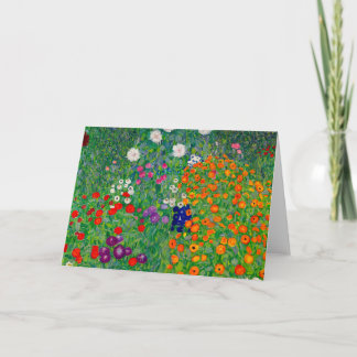 Cartão Cottage Garden Gustav Klimt