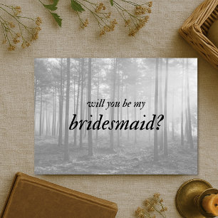 Cartão Cottagecore da Floresta Branca e Negra Bridesmaid