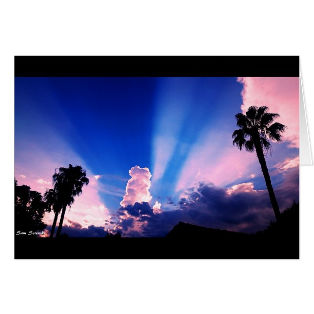 Cartão Cotton Candy Sunset (Frente Horizontal)