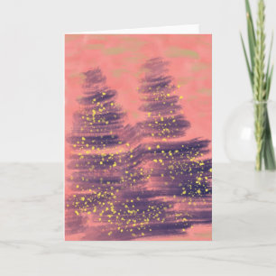 Cartão Cotton Candy Winterscape Holiday Art Card