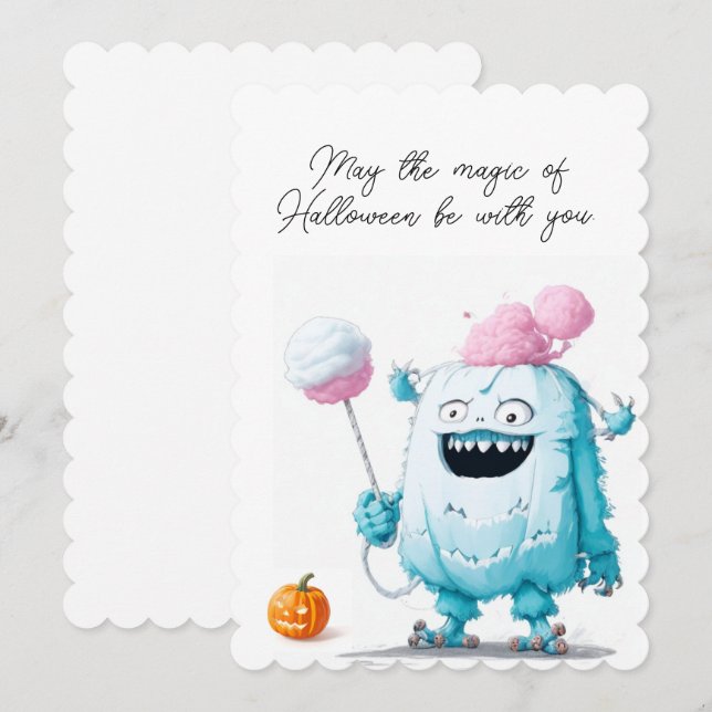 Cartão cottoncandy monster (Frente/Verso)