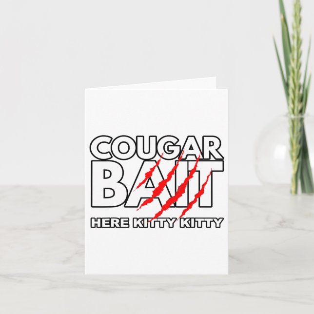 Cartão Cougar Diversão Halloween Costume Velha Mulher You (Frente)