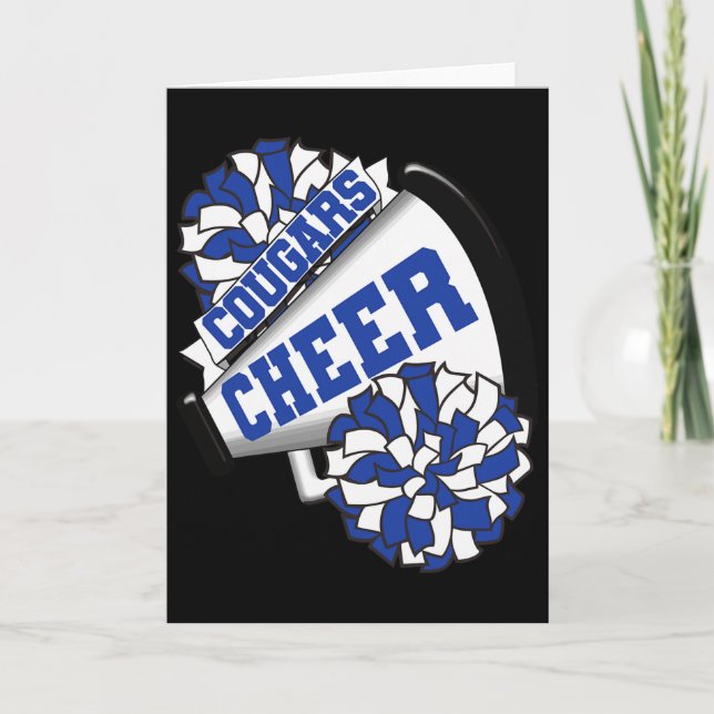 Cartão Cougars Cheer Ck Espírito de Torcida de Cheerleadi (Frente)