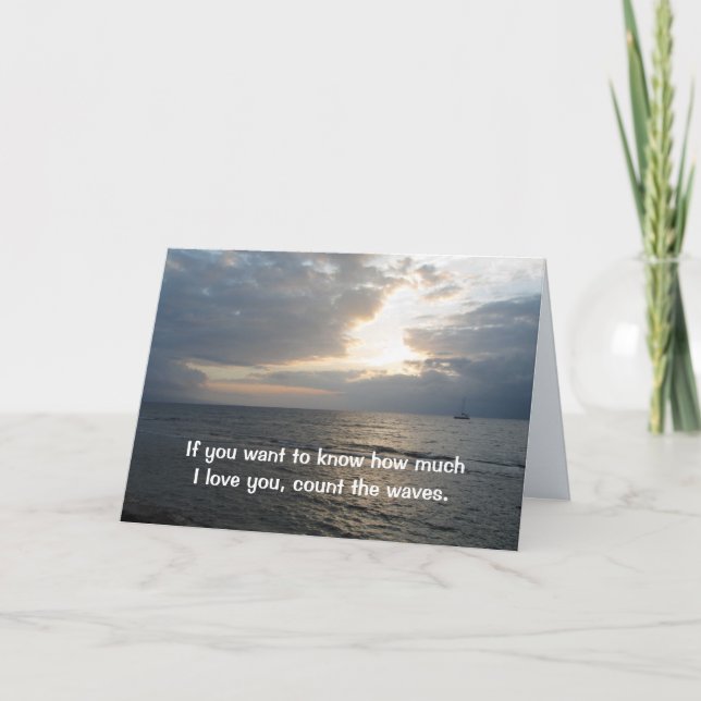 Cartão Count The Waves I Love You Card (Frente)