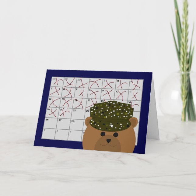 Cartão Counting Down Days to Seeing Army Soldier Again (Frente)