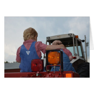 Cartão Country Boys com seu Trator