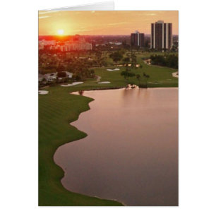 Cartão Country Club no pôr do sol, Aventura, Flórida