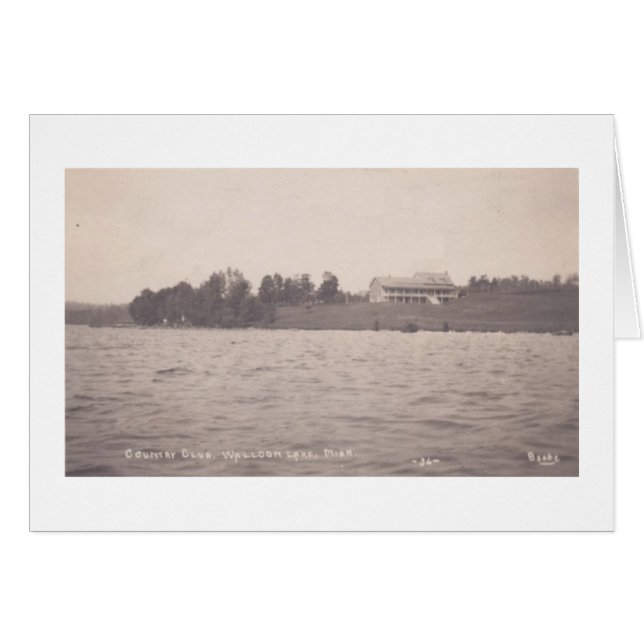 Cartão Country Club Walloon Lake Michigan Card (Frente Horizontal)