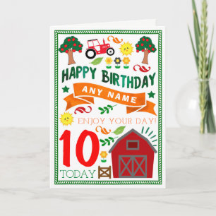 Cartão Country Farm Personalised Birthday Card