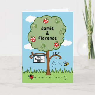 Cartão Country Garden Apple Tree Wedding