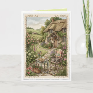 Cartão Country Garden Boho Folk Blank Art Card