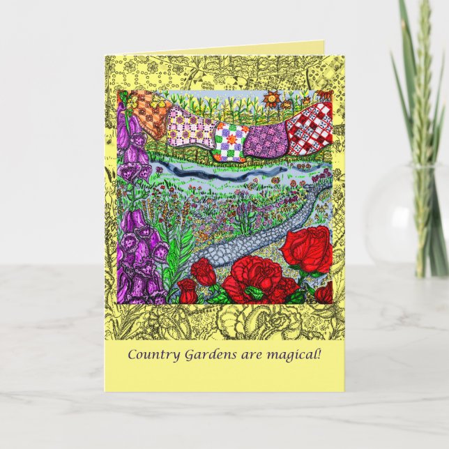 Cartão Country Garden Mothers Day Greeting Card (Frente)