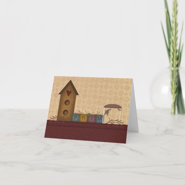 Cartão Country Primitive Shelf Note Card (Frente)